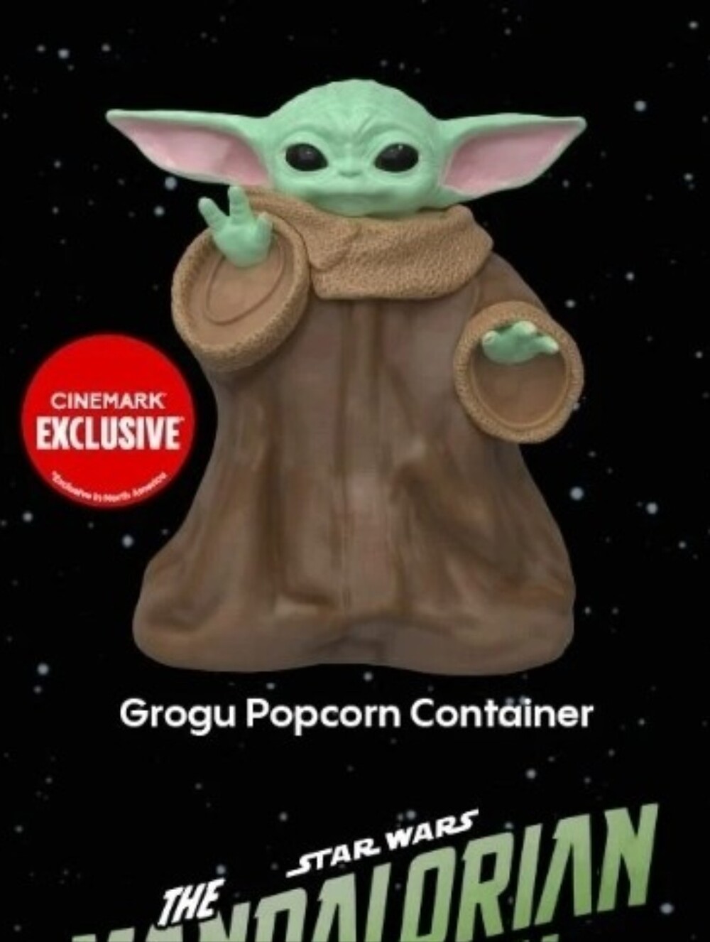 Baby Yoda Grogu Popcorn Bucket Nwt